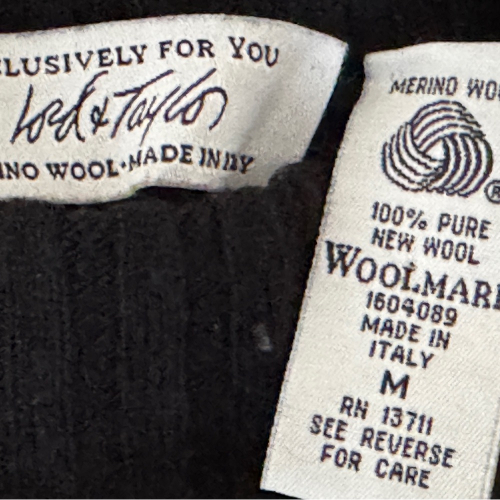 Lord & Taylor Black Wool Sweater - Picture 3 of 3